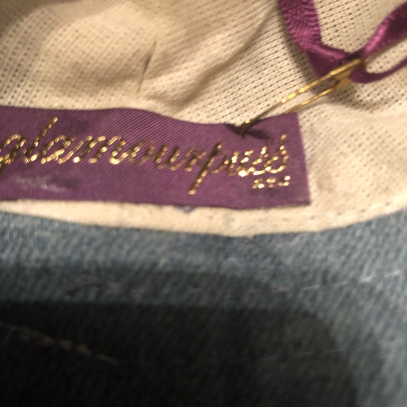 Glamourpuss Denim bucket fringe🍊hat size large - Picture 6 of 8